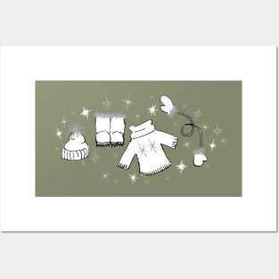 Winter weather snow lover cartoon illustration Posters and Art